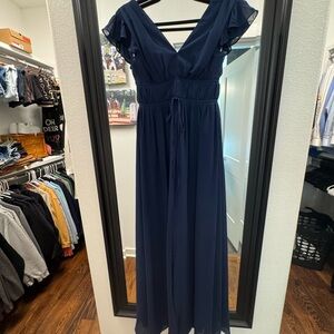 Elegant Navy Blue Women's Dress